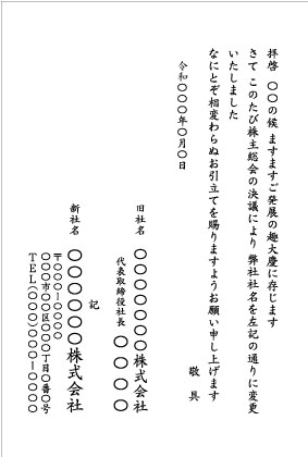 社名変更1_文例